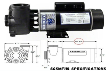 Dimensions Waterway Plastics SGSMF115 Pump 1.5HP 1SP-Comprehensive Guide